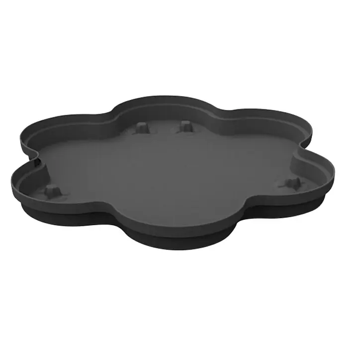 Podloška za teglu Roma - 38,5 x 38,5 x 17 cm, Plastika, Antracit - Pogled sprijeda