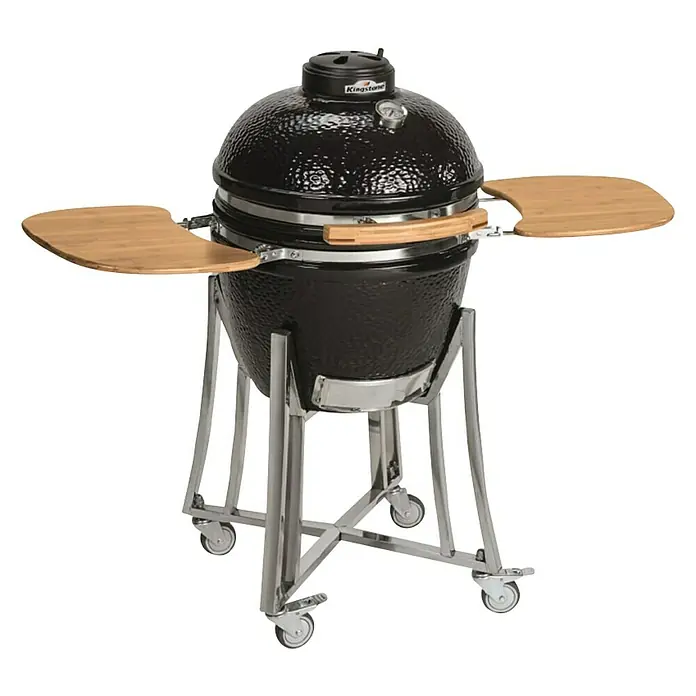 Kingstone Roštilj na drveni ugljen Kamado XXL - Crne boje - Dijagonalni pogled