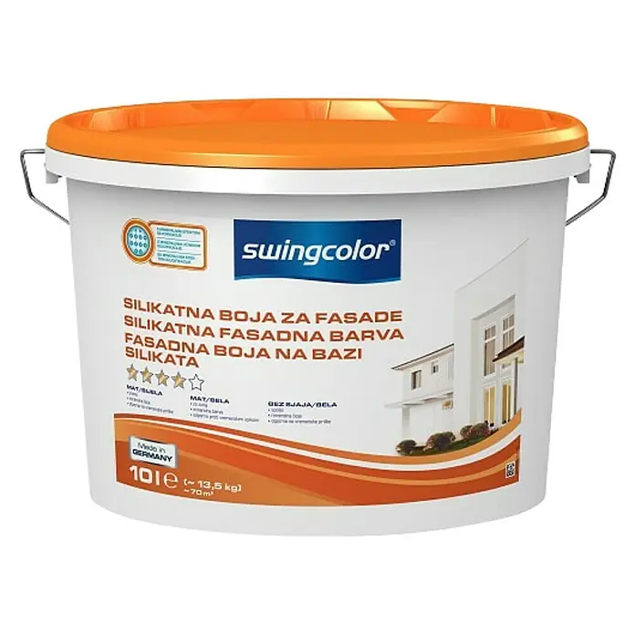 swingcolor Boja za fasadu na bazi silikata - Bijele boje, 10 l - Pogled sprijeda