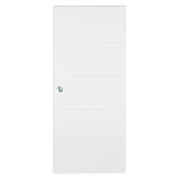 Doornite Drvena klizna vrata Quatro - Š x V: 850 x 2.000 mm, Bijele boje - Pogled sprijeda