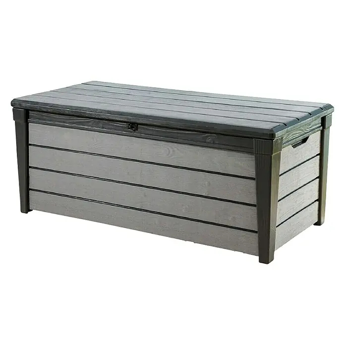 Keter Vrtna kutija za pohranu - D x Š x V: 69,7 x 145 x 60,3 cm, Sive boje, Plastika - Dijagonalni pogled