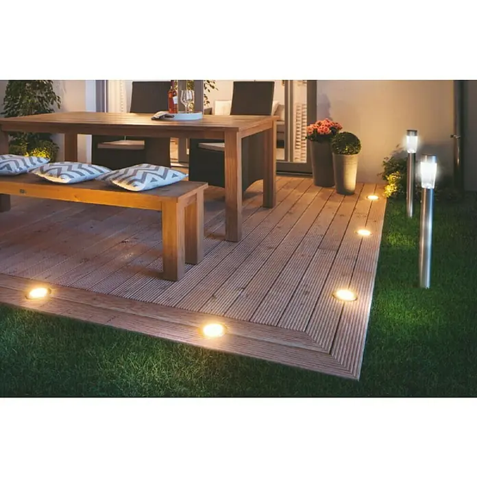 Starlux Foco para el suelo Arvika - 5 W, Blanco cálido - Foto ambiente