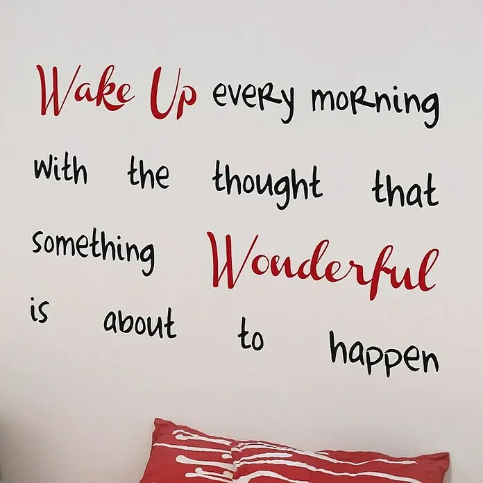 Dekorativna naljepnica Wake up - 47 x 67 cm - Živopisni prikaz