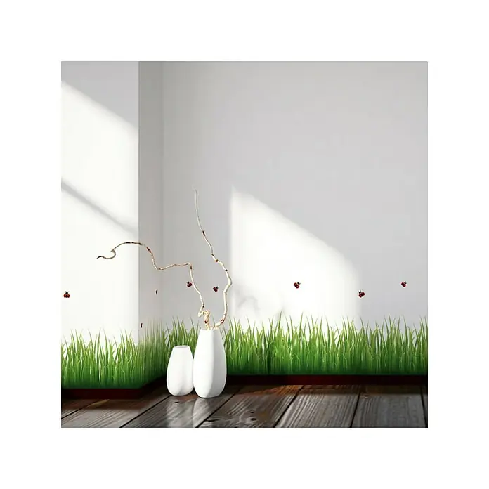 Dekorativna naljepnica Grass & Ladybugs - 30 x 200 cm - Živopisni prikaz