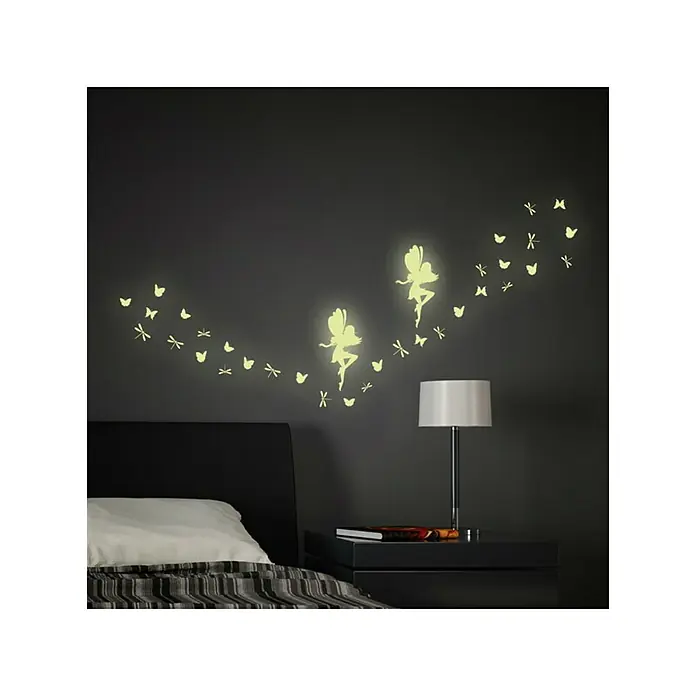 Adhesivos decorativos Hada fluorescente - Lámina autoadhesiva, 31 x 31 cm, Blanco/Fluorescente - Foto ambiente