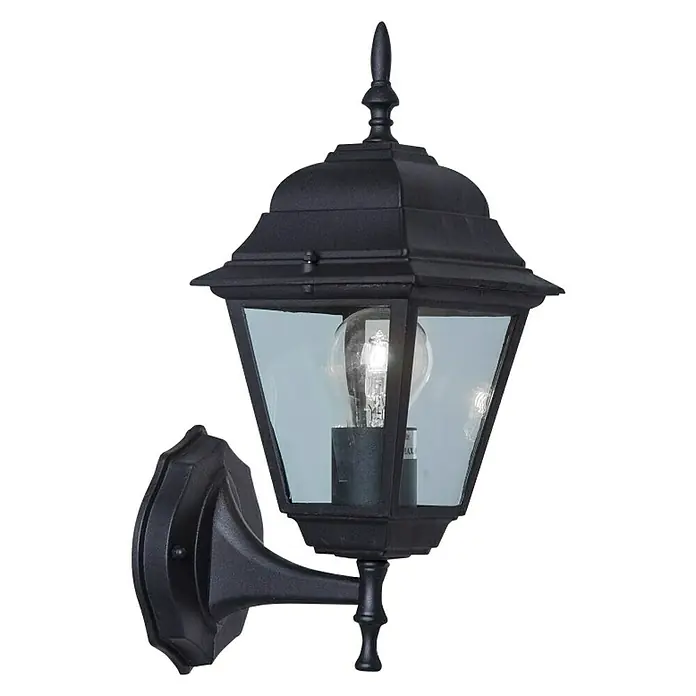 Ferotehna Vanjska zidna svjetiljka Lanterna - 60 W, 200 x 150 x 200 mm, Crne boje, IP44 - Pogled s desne strane