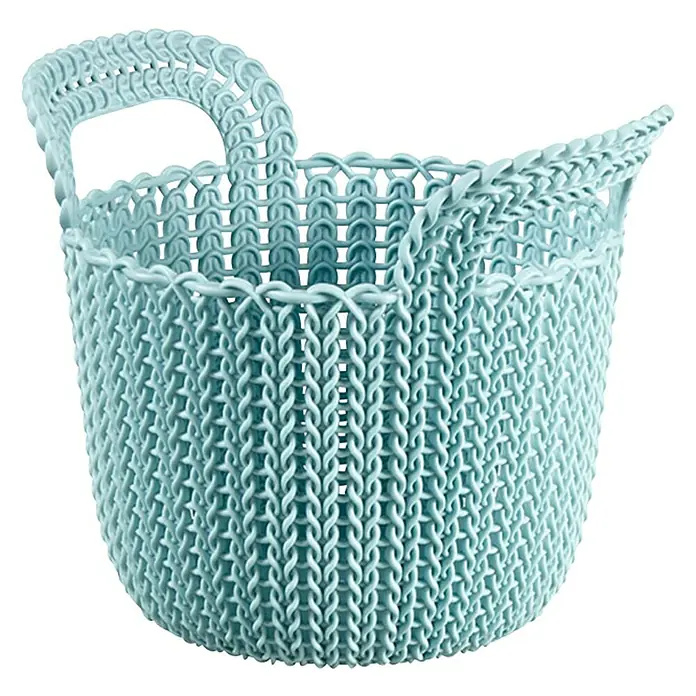 Curver Košara za odlaganje Knit - XS, 20 x 20 x 16 mm, Plave boje - Dijagonalni pogled