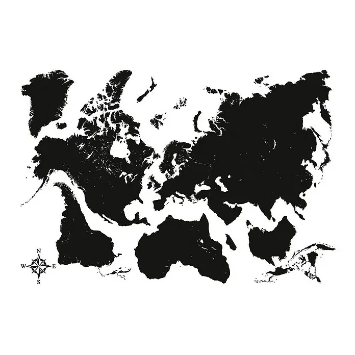 Dekorativna naljepnica Map - 47 x 70 cm - Pogled sprijeda