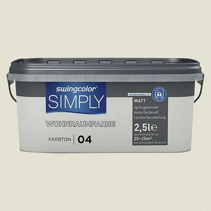 swingcolor Unutarnja disperzijska boja Simply - Sive boje, 2,5 l - Pogled sprijeda
