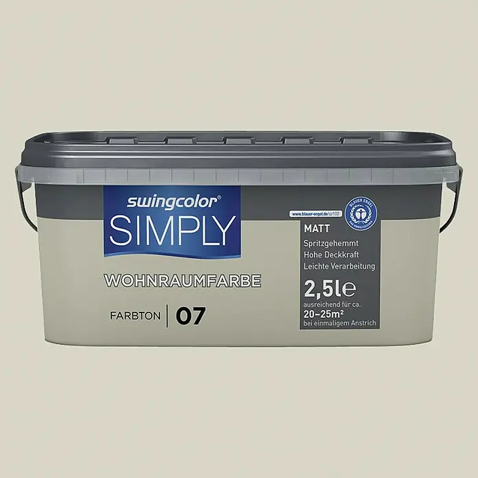 swingcolor Unutarnja disperzijska boja Simply - Bež boje, 2,5 l - Pogled sprijeda