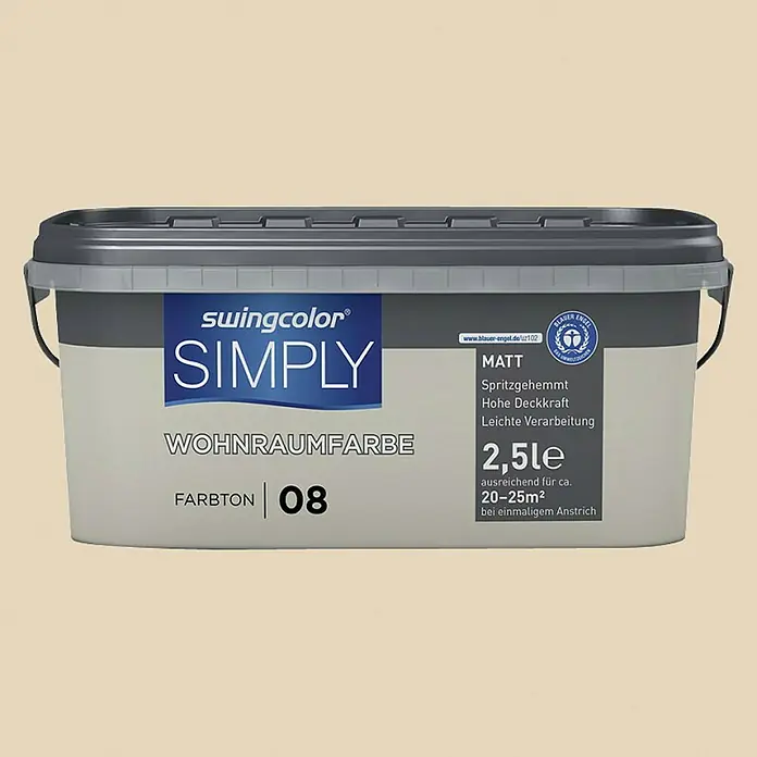 swingcolor Unutarnja disperzijska boja Simply - Bež boje, 2,5 l - Pogled sprijeda
