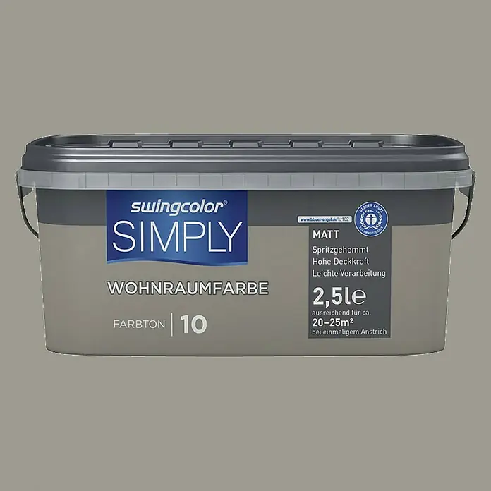 swingcolor Unutarnja disperzijska boja Simply - Smeđe boje, 2,5 l - Pogled sprijeda