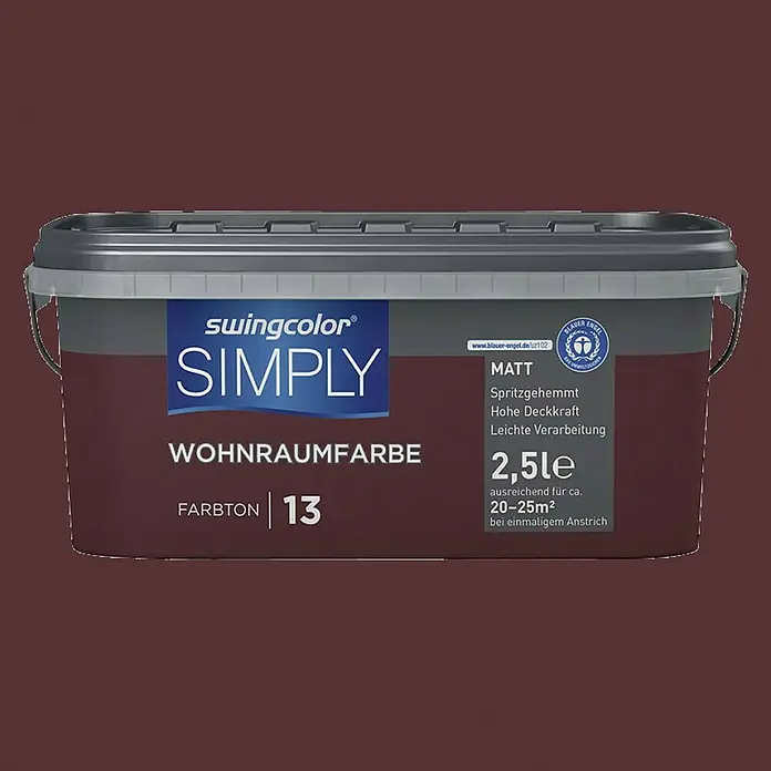 swingcolor Unutarnja disperzijska boja Simply - Crvene boje, 2,5 l - Pogled sprijeda