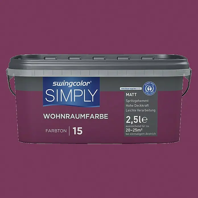 swingcolor Unutarnja disperzijska boja Simply - Crvene boje, 2,5 l - Pogled sprijeda