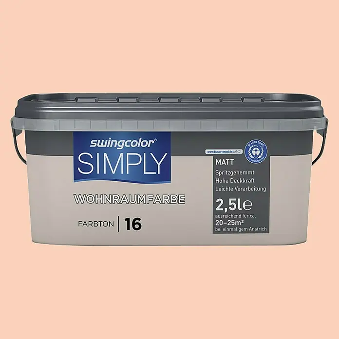 swingcolor Unutarnja disperzijska boja Simply - Crvene boje, 2,5 l - Pogled sprijeda