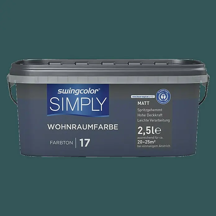 swingcolor Unutarnja disperzijska boja Simply - Plave boje, 2,5 l - Pogled sprijeda