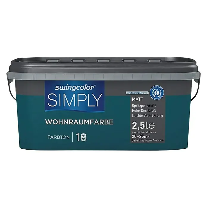 swingcolor Unutarnja disperzijska boja Simply - Plave boje, 2,5 l - Pogled sprijeda