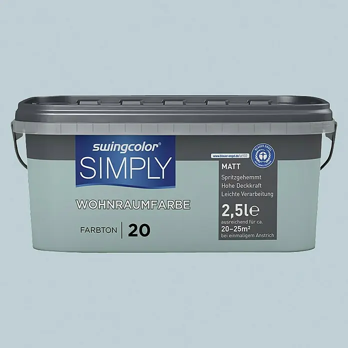 swingcolor Unutarnja disperzijska boja Simply - Plave boje, 2,5 l - Pogled sprijeda
