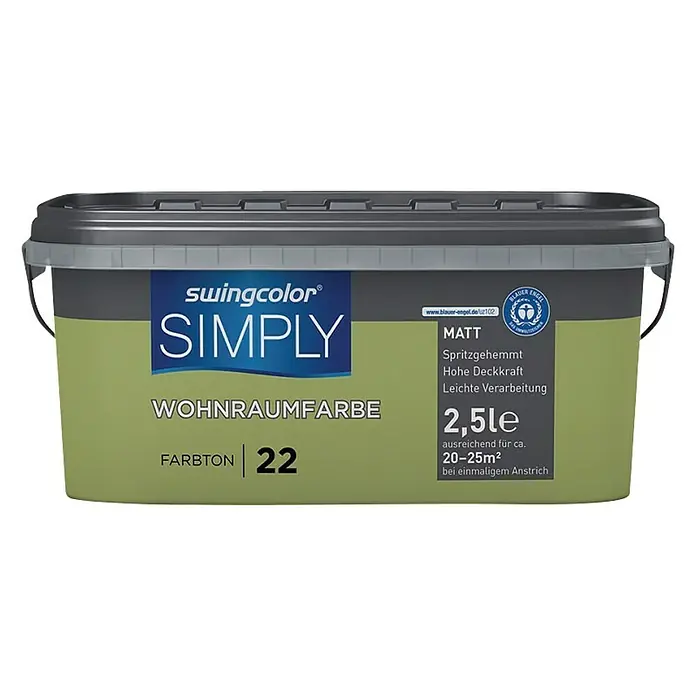swingcolor Unutarnja disperzijska boja Simply - Zelene boje, 2,5 l - Pogled sprijeda