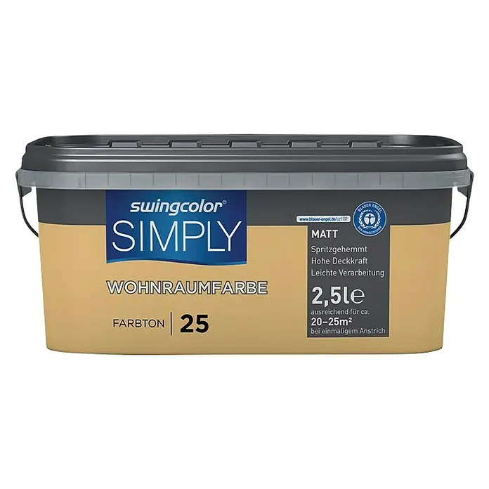 swingcolor Unutarnja disperzijska boja Simply - Žute boje, 2,5 l - Pogled sprijeda