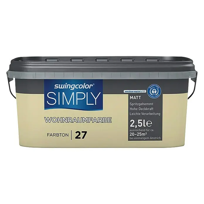 swingcolor Unutarnja disperzijska boja Simply - Žute boje, 2,5 l - Pogled sprijeda