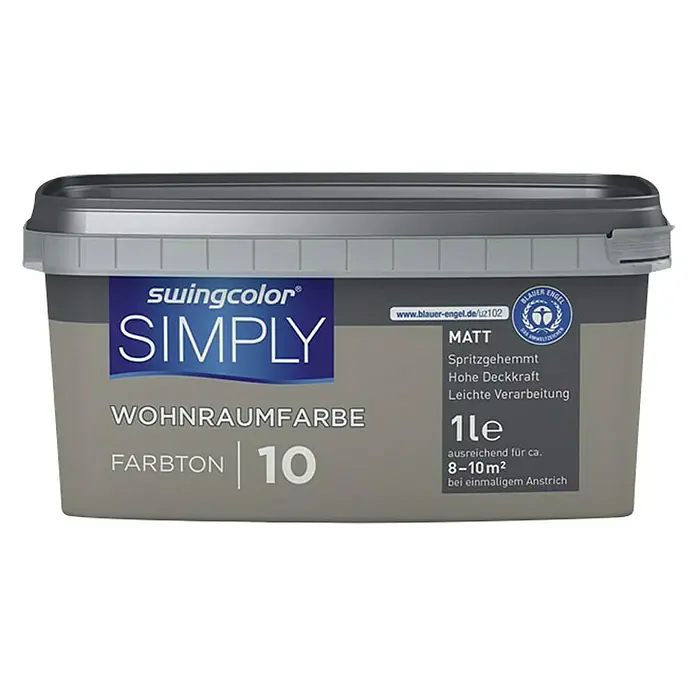 swingcolor Unutarnja disperzijska boja Simply - Smeđe boje, 1 l - Pogled sprijeda