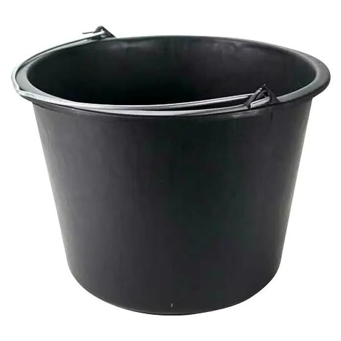 Građevinska kanta - Crne boje, 20 l - Pogled sprijeda