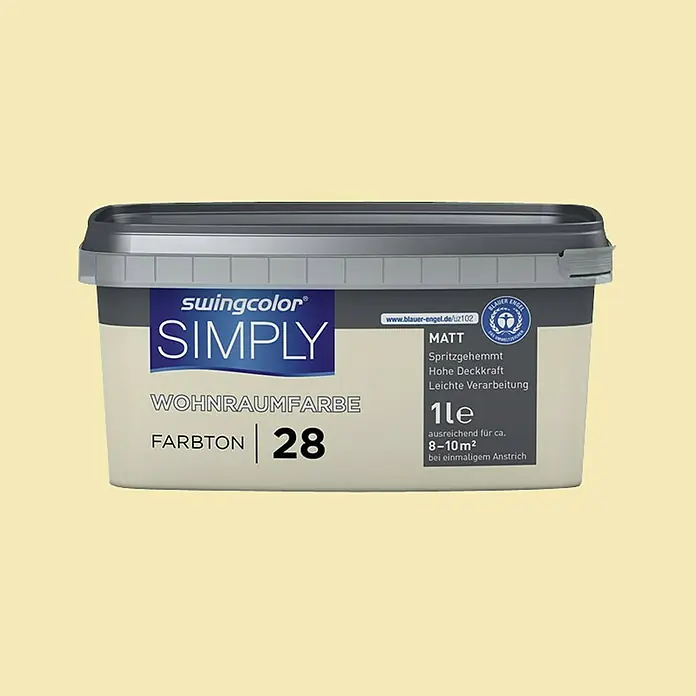 swingcolor Unutarnja disperzijska boja Simply - Žute boje, 2,5 l - Pogled sprijeda