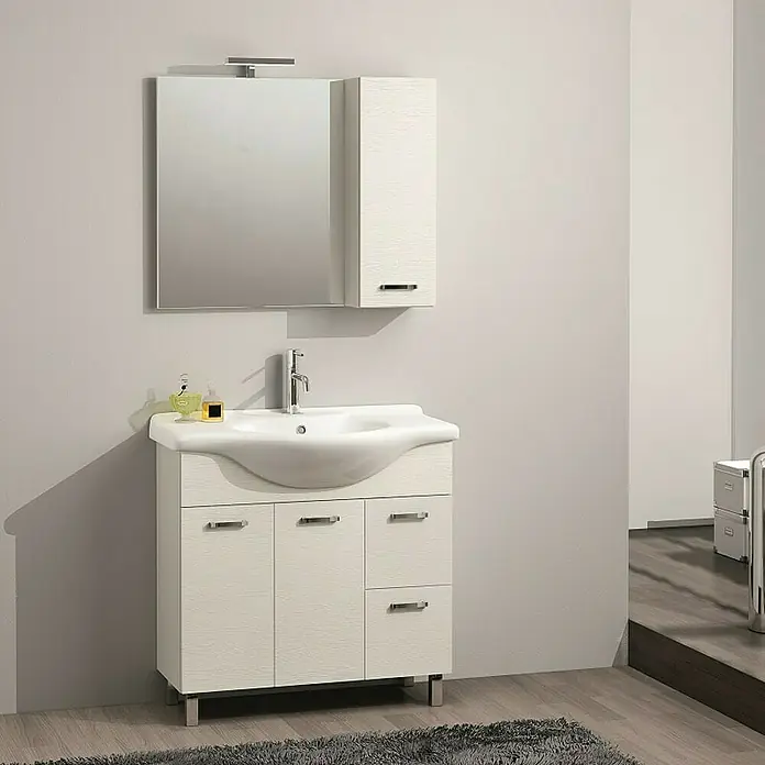 Badmeubelset Nicole - Wit, l x b x h: 34 x 80 x 80 cm - Sfeeropname
