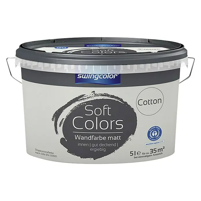 swingcolor Unutarnja disperzijska boja - Bijela boja pamuka, 5 l - Pogled sprijeda