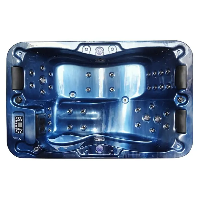 Sanotechnik Hidromasažni bazen Oasis mini Modena - Plave boje, D x Š x V: 205 x 130 x 70 cm, 590 l, Prikladno za: 2 osobe - Pogled odozgo
