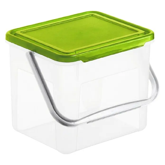 Rotho Kutija za pohranjivanje praška 3kg/4,5l - 21 x 20 x 180 cm, Plastika, Zeleno-bijele boje - Dijagonalni pogled