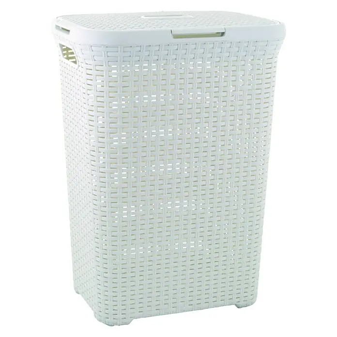 Curver Style Košara za rublje - 60 l, Kremasto, Pravokutno, Plastika - Dijagonalni pogled