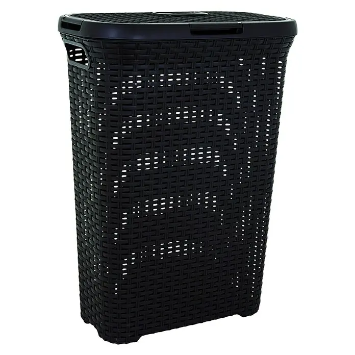Curver Style Cesta para la ropa - 40 l, Marrón, Plástico - Vista angular