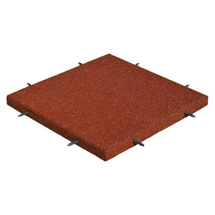 Podloga za zaštitu od pada - Crvene boje, D x Š x V: 50 x 50 x 4 cm - Dijagonalni pogled