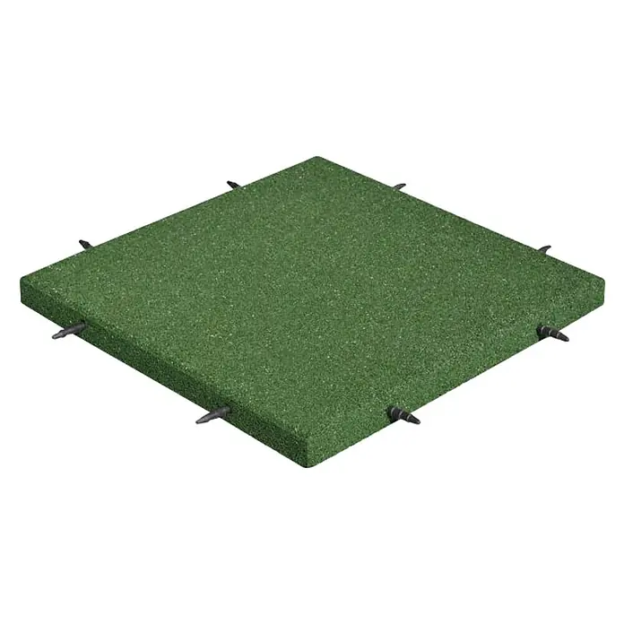 Podloga za zaštitu od pada - Zelene boje, D x Š x V: 50 x 50 x 4 cm - Dijagonalni pogled