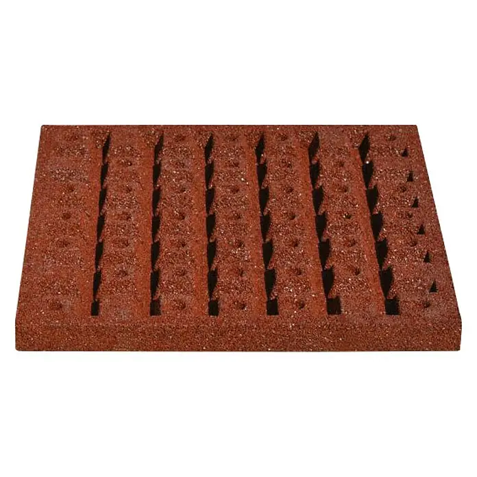 Gum-tech Podloga za zaštitu od pada - Crvene boje, 50 x 50 x 3 cm - Pogled odozgo
