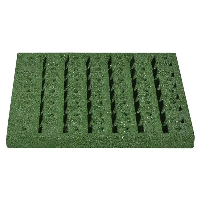 Gum-tech Podloga za zaštitu od pada - Zelene boje, 50 x 50 x 3 cm - Pogled odozgo
