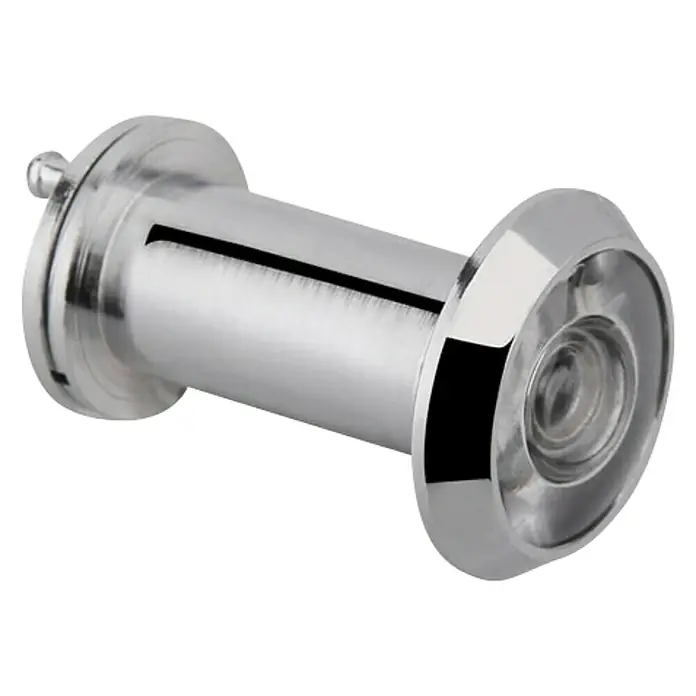 Špijunka za vrata ø 14 mm, duljina 35 - 60 mm - Srebrne boje - Dijagonalni pogled