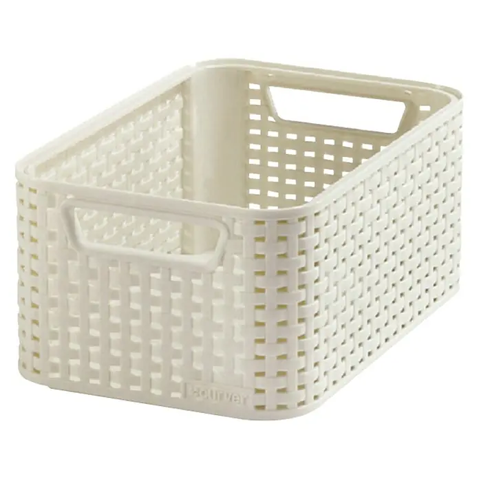 Curver Style Košara za odlaganje - 28 x 13 x 19 cm, Bijele boje - Dijagonalni pogled