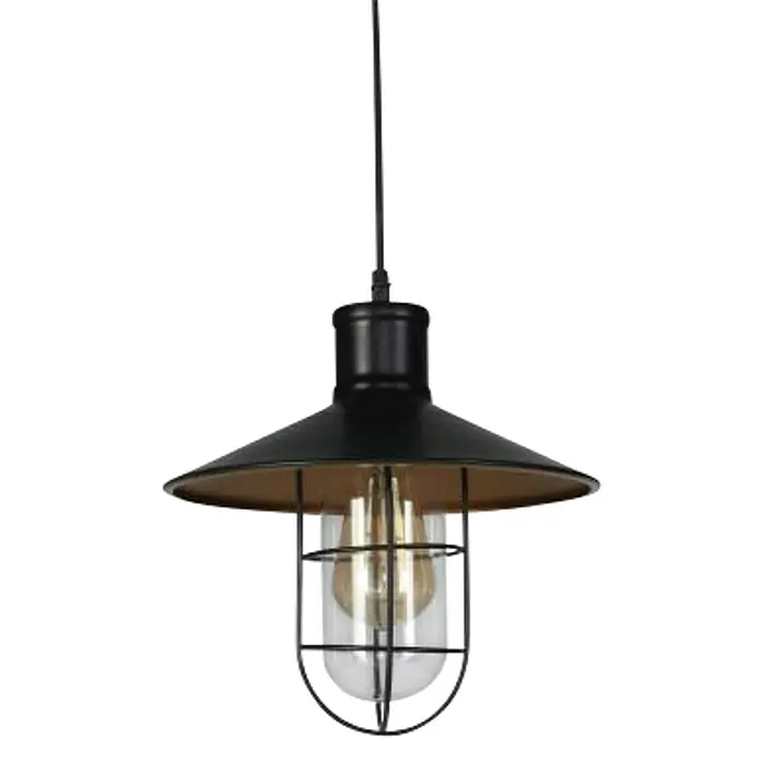 Ferotehna Visilica Attic - 60 W, bakrena (unutrašnja strana), Crne boje, E27 - Pogled sprijeda