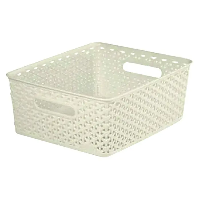 Curver My Style Cesta para la ropa - Capacidad: 13 l, Crema, Sin tapa - Vista angular