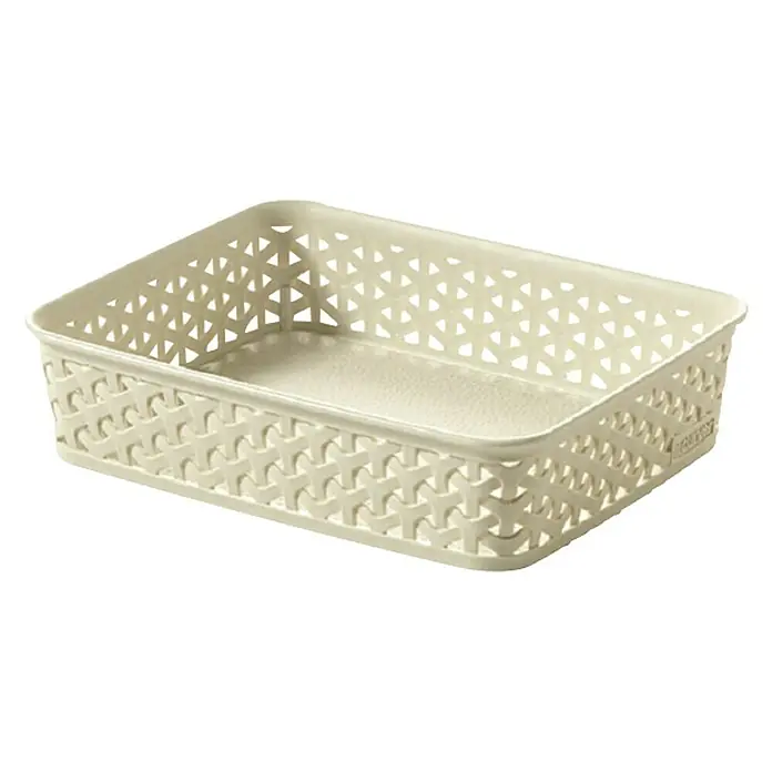 Curver Košara za odlaganje My Style - 25,6 x 20 x 6 cm, Bijele boje - Dijagonalni pogled