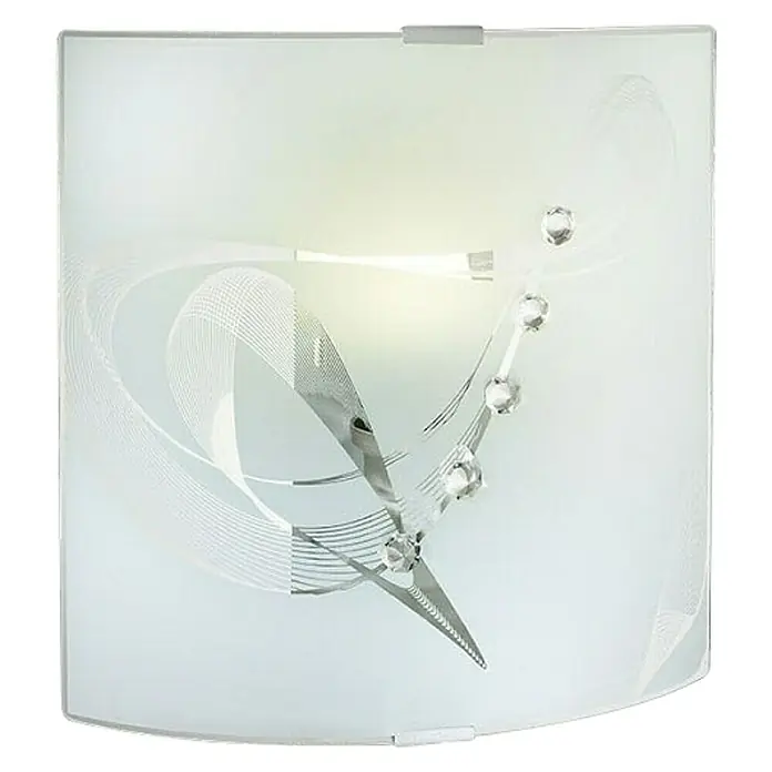 Ferotehna Zidna svjetiljka Serenity - 60 W, D x Š x V: 260 x 80 x 260 mm, Bijela-prozirna, E27 - Dijagonalni pogled