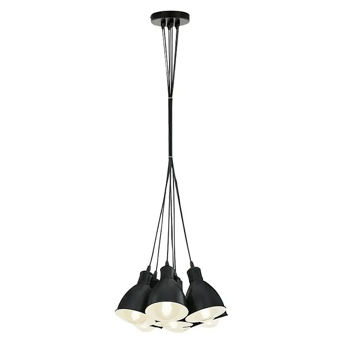 Eglo Priddy Okrugla viseća svjetiljka - 420 W, Ø x V: 155 mm x 110 cm, Crne boje, E27 - Pogled sprijeda