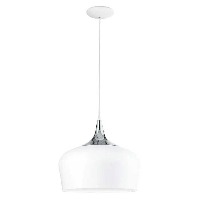 Eglo Visilica Obregon - 60 W, D x Š x V: 350 x 350 x 1.100 mm, Opal, E27 - Pogled sprijeda