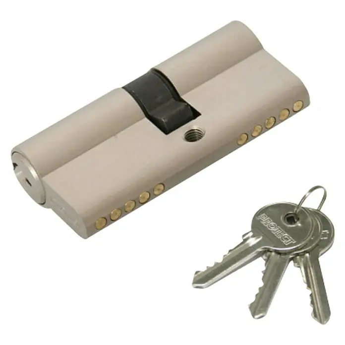 Set kvaka za vrata Mers - Aluminij, Bijele boje - Dijagonalni pogled