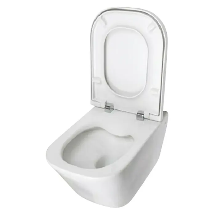 Roca The Gap Zidna WC školjka bez ruba - Bijele boje, Bez daske za WC - Dijagonalni pogled