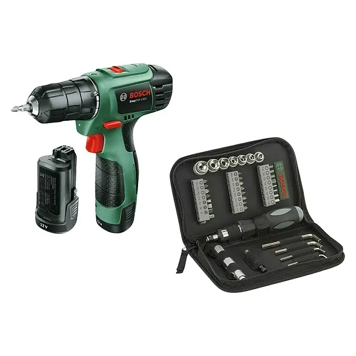Bosch Akumulatorska bušilica/odvijač EasyDrill 1200 - 12 V, 1,5 Ah, 0 okr/min - 1.650 okr/min - Dijagonalni pogled