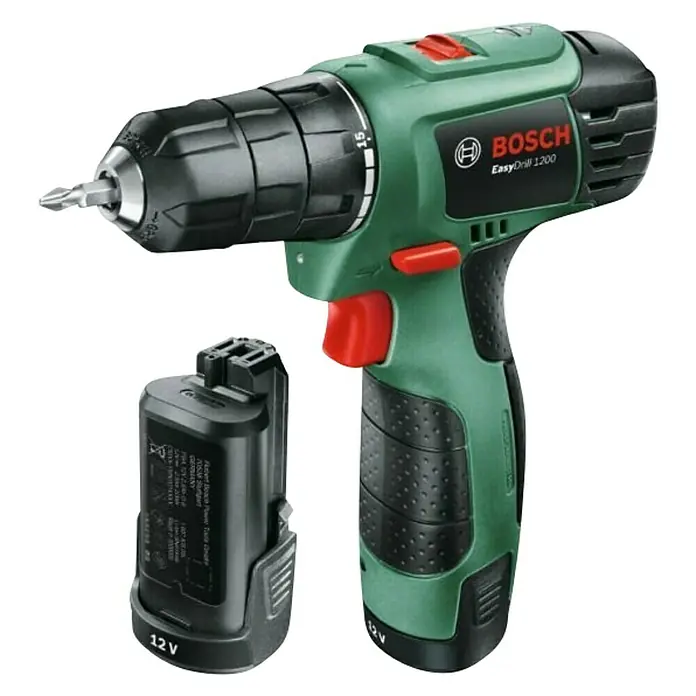 Bosch Akku-Bohrschrauber EasyDrill 1200 - 12 V, 1,5 Ah, 0 U/min - 1.650 U/min - Diagonale Ansicht